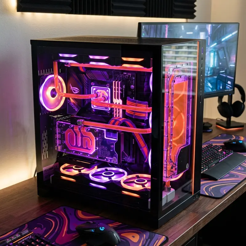 PC Gaming montado a medida con iluminación RGB